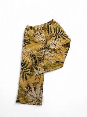 Vintage Y2K Chico's Tropical Palm Leaf Print Crop Pants - Size 1 (M)